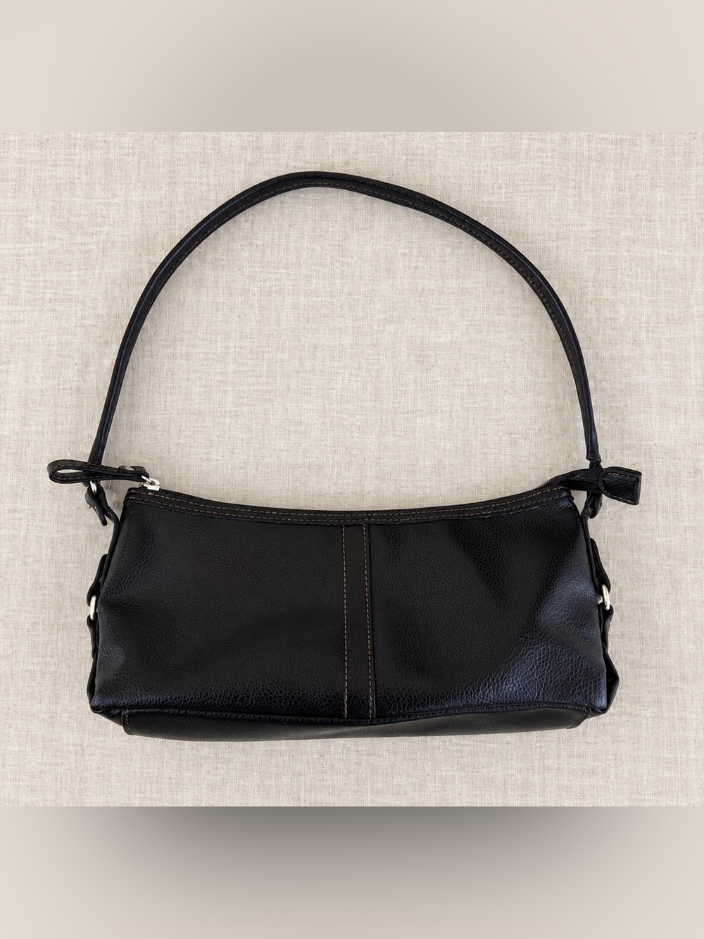 Vintage Y2K Relic Black Baguette Shoulder Bag Vegan Leather